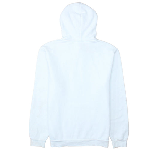 Puma Mens White Small Pullover Hoodie Logo Fleece Sweatshirt