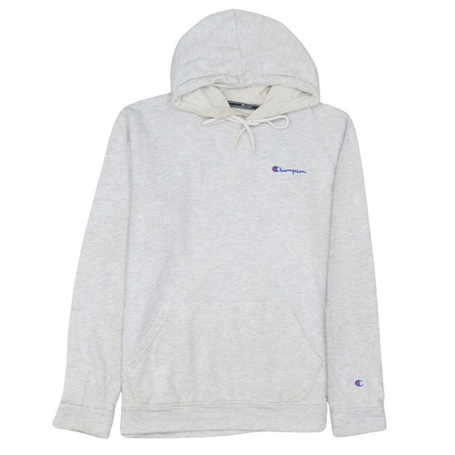 Champion Men's Grey Pullover Hoodie Medium Classic Fleece Logo