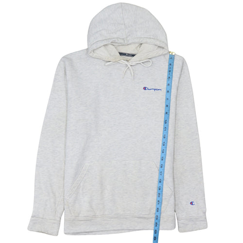 Champion Men's Grey Pullover Hoodie Medium Classic Fleece Logo