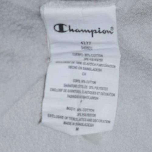Champion Men's Grey Pullover Hoodie Medium Classic Fleece Logo