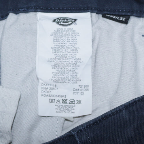 Dickies Men's Blue Chino Trousers 33W 32L Regular Fit Workwear