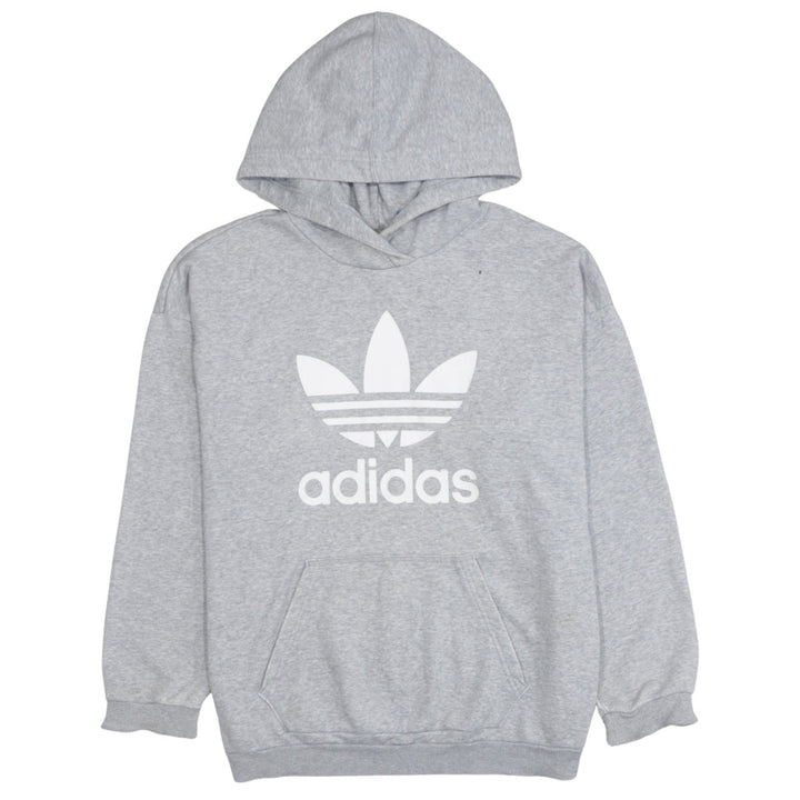 Adidas Womens Grey Hoodie Pullover Sweatshirt Size 14 UK