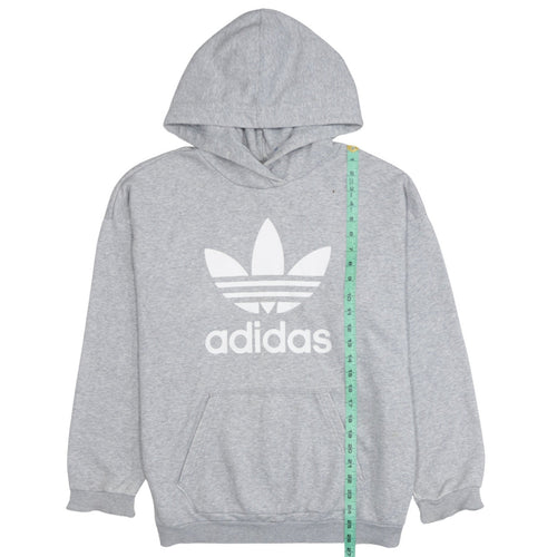 Adidas Womens Grey Hoodie Pullover Sweatshirt Size 14 UK