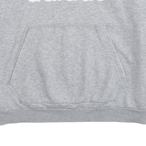 Adidas Womens Grey Hoodie Pullover Sweatshirt Size 14 UK