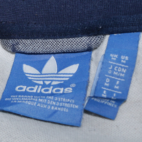 Adidas Men's Blue Full Zip Tracksuit Sweatshirt Size M