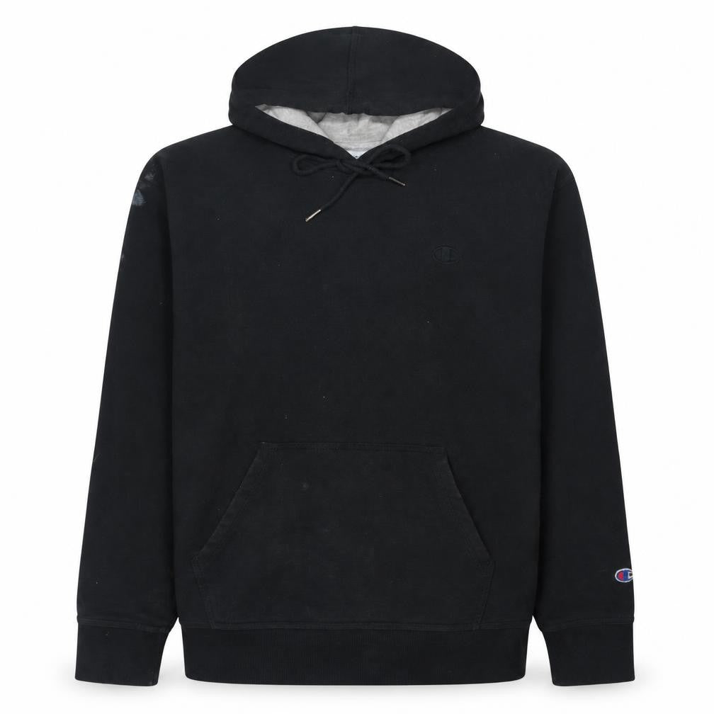 Champion Men's Black Pullover Hoodie Size L Fleece Sportswear