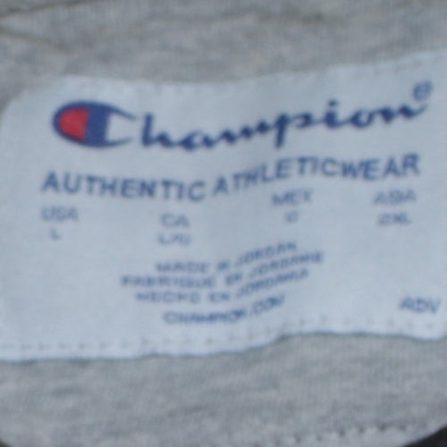 Champion Men's Black Pullover Hoodie Size L Fleece Sportswear