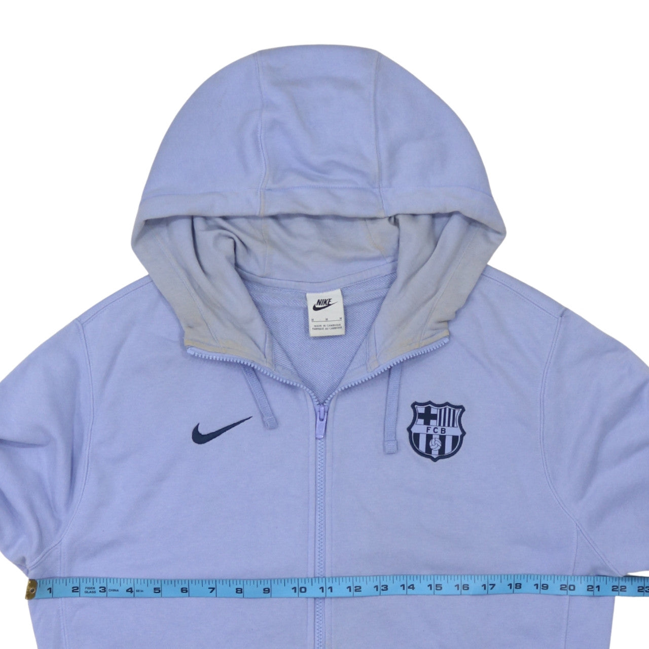 Nike Men’s Blue Full Zip Hoodie FCB Barcelona Logo Size M