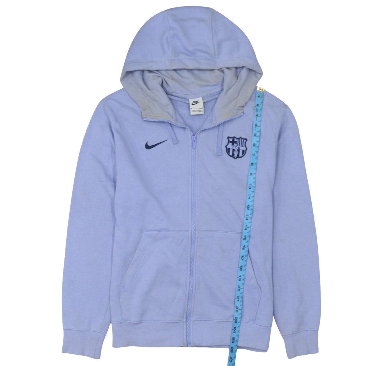 Nike Men’s Blue Full Zip Hoodie FCB Barcelona Logo Size M