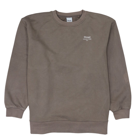 Diesel Women’s Brown Small Pullover Sweatshirt Cotton Blend