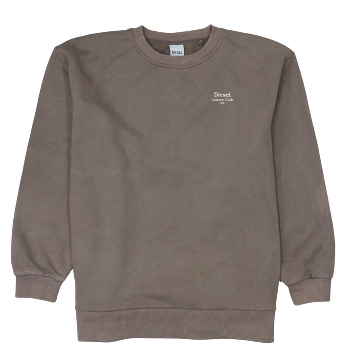 Diesel Women’s Brown Small Pullover Sweatshirt Cotton Blend