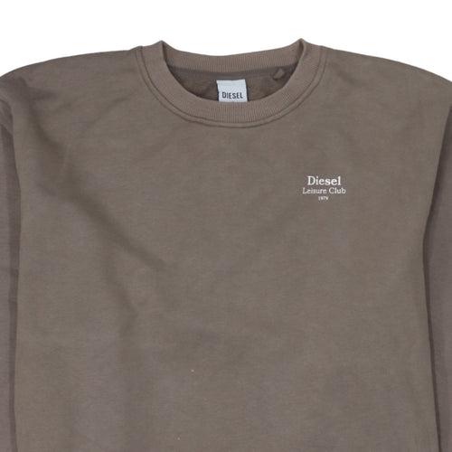 Diesel Women’s Brown Small Pullover Sweatshirt Cotton Blend