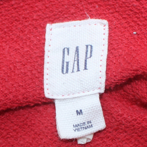 GAP Women's Red Full Zip Hoodie Size M Cotton Blend Casual