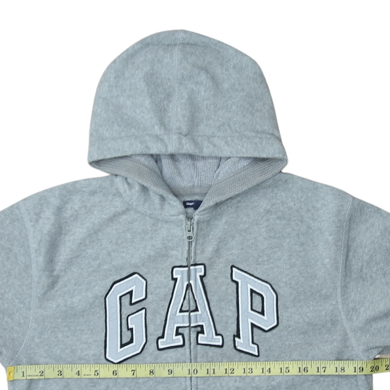 GAP Kids Boys Grey Full Zip Hoodie – Size 13 Years – Classic Logo Style