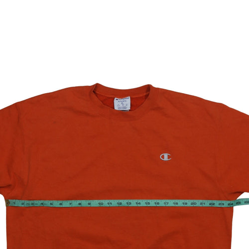 Champion Men's Orange XL Crew Neck Pullover Fleece Sweatshirt