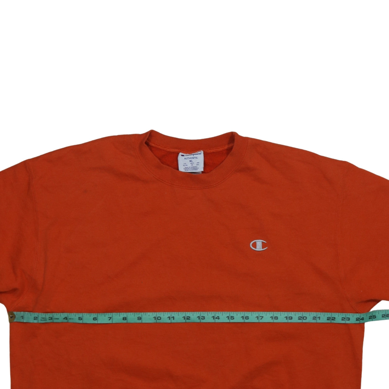 Champion Men's Orange XL Crew Neck Pullover Fleece Sweatshirt