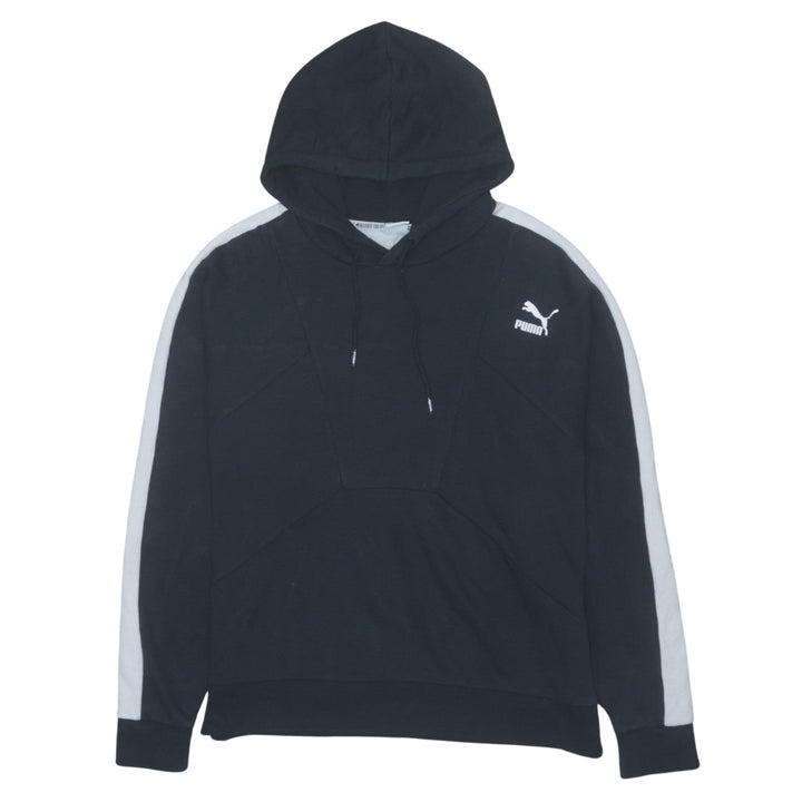Puma Womens Black & Grey Pullover Hoodie Medium Cotton Blend