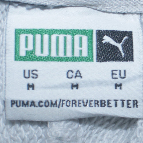 Puma Womens Black & Grey Pullover Hoodie Medium Cotton Blend