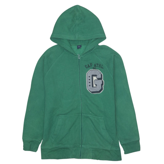 Gap Kids Boys Green Full Zip Hoodie 12-13 Years Cotton Blend Casual