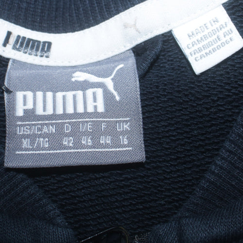 Puma Women Black Full Zip Hoodie XL Sportswear Comfortable Style