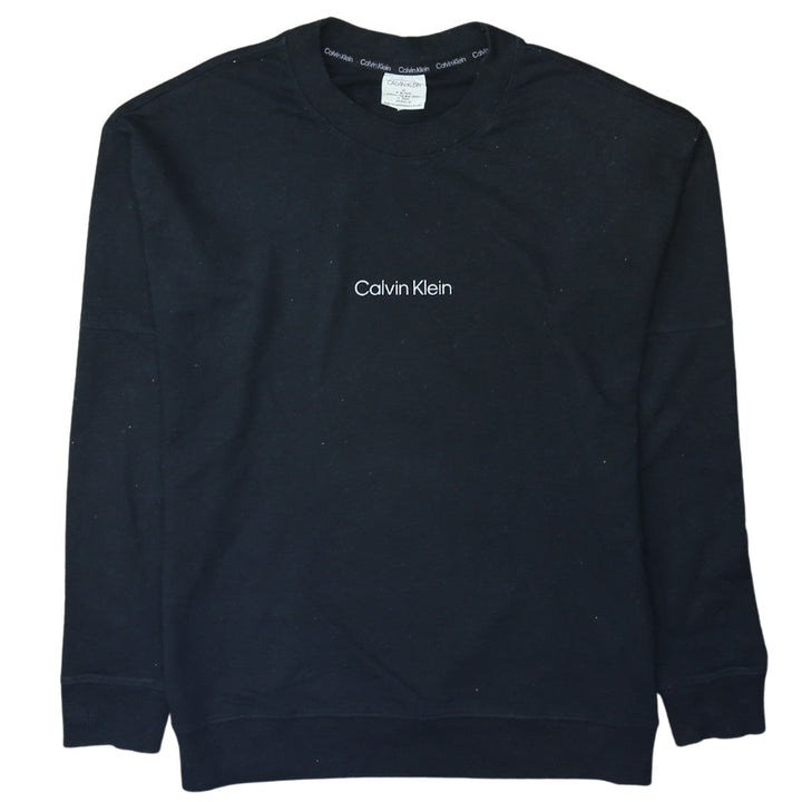 Calvin Klein Men's Black Logo Pullover Sweatshirt M