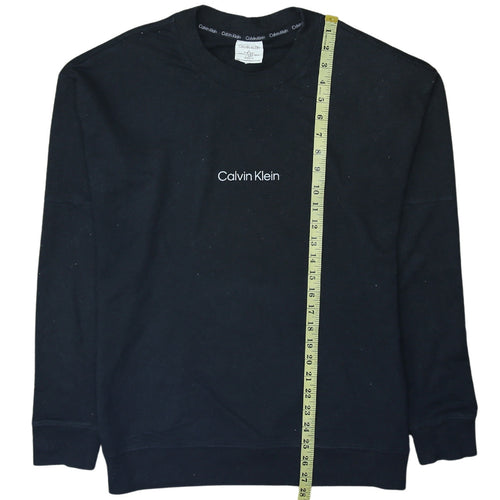 Calvin Klein Men's Black Logo Pullover Sweatshirt M