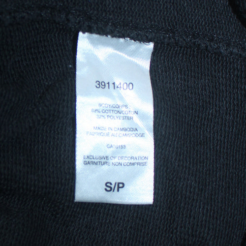 Champion Men's Black Small Crew Neck Embroidered Sweatshirt