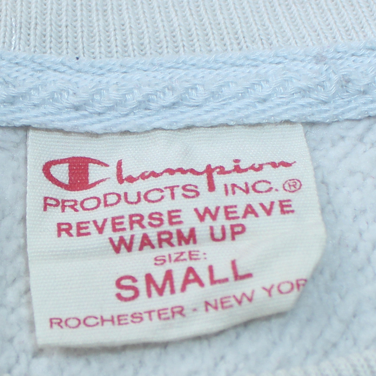 Champion Men's White Small Reverse Weave Pullover Sweatshirt