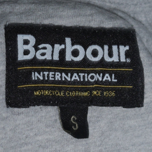 Barbour Women Grey Basic T-Shirt Size S Short Sleeve Cotton