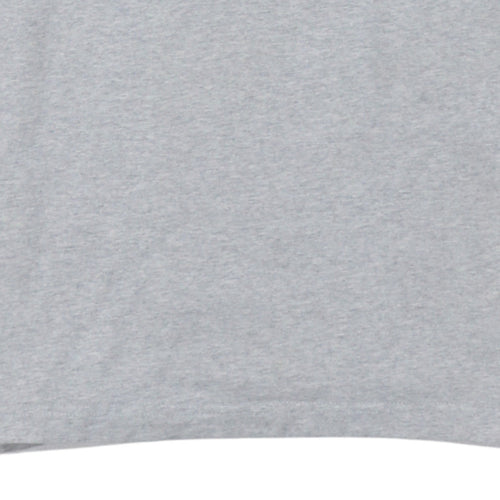 Barbour Women Grey Basic T-Shirt Size S Short Sleeve Cotton
