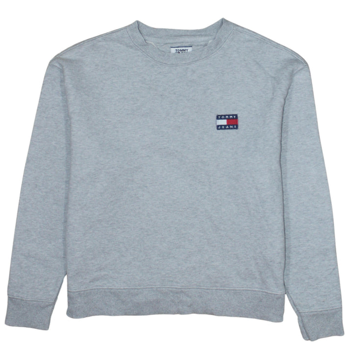 Tommy Jeans Women's Grey Cotton Crew Neck Sweatshirt Size S