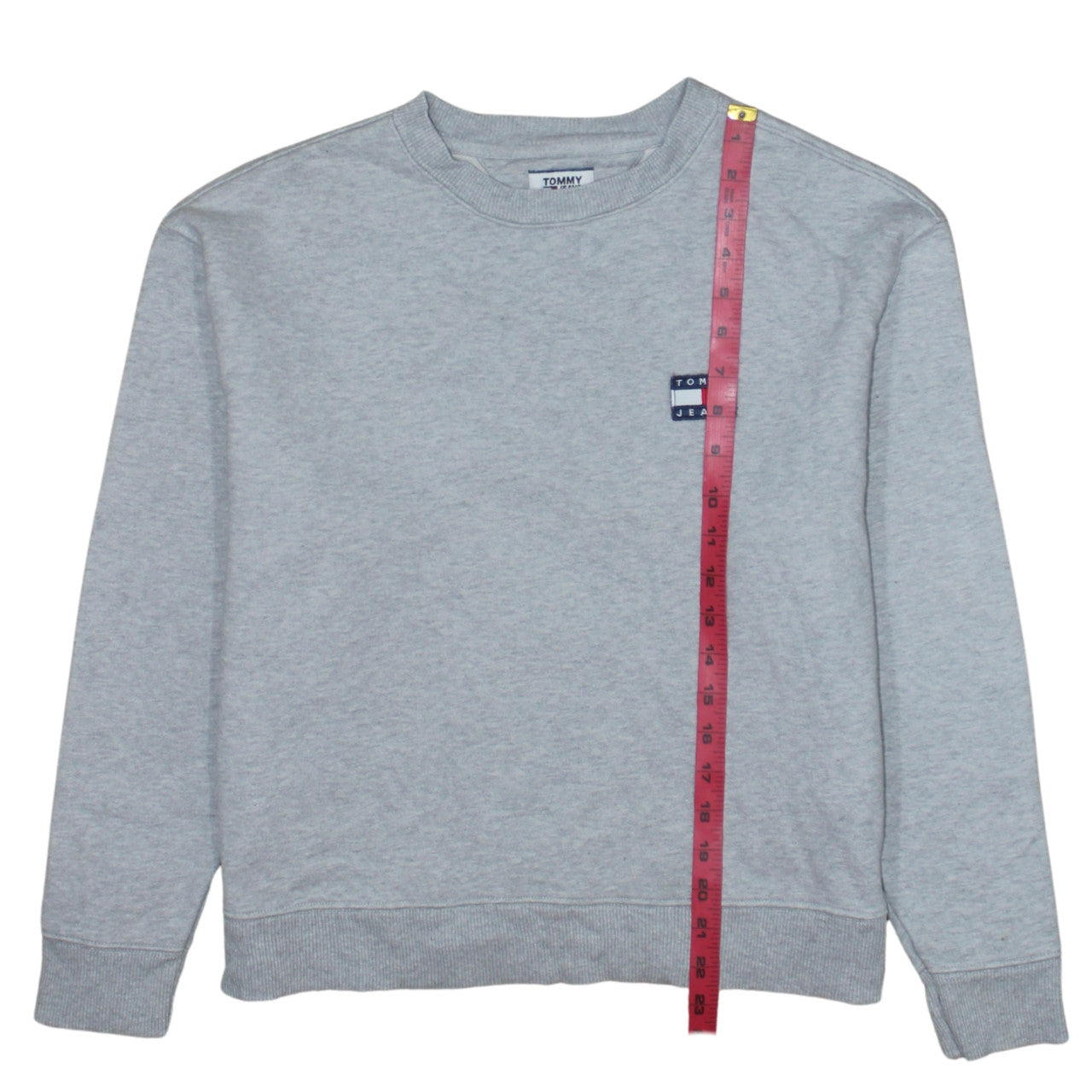 Tommy Jeans Women's Grey Cotton Crew Neck Sweatshirt Size S