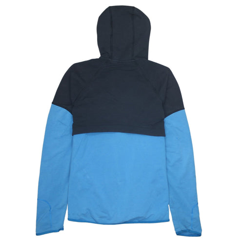Nike Men's Blue Black 1/4 Zip Pullover Hoodie Size M