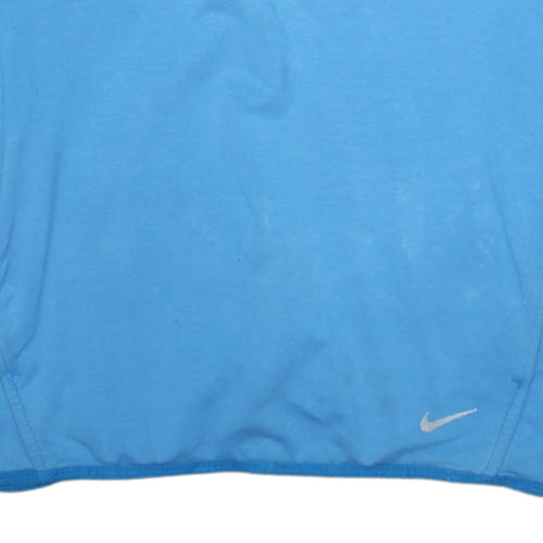 Nike Men's Blue Black 1/4 Zip Pullover Hoodie Size M