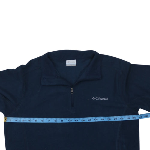 Columbia Men's Blue Fleece 1/4 Zip Pullover Sweatshirt M