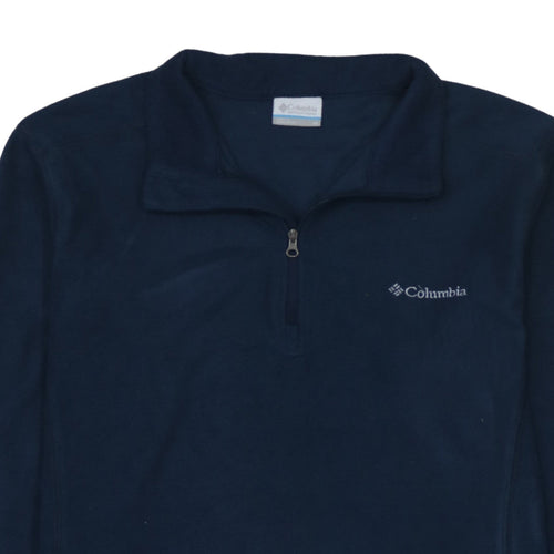 Columbia Men's Blue Fleece 1/4 Zip Pullover Sweatshirt M