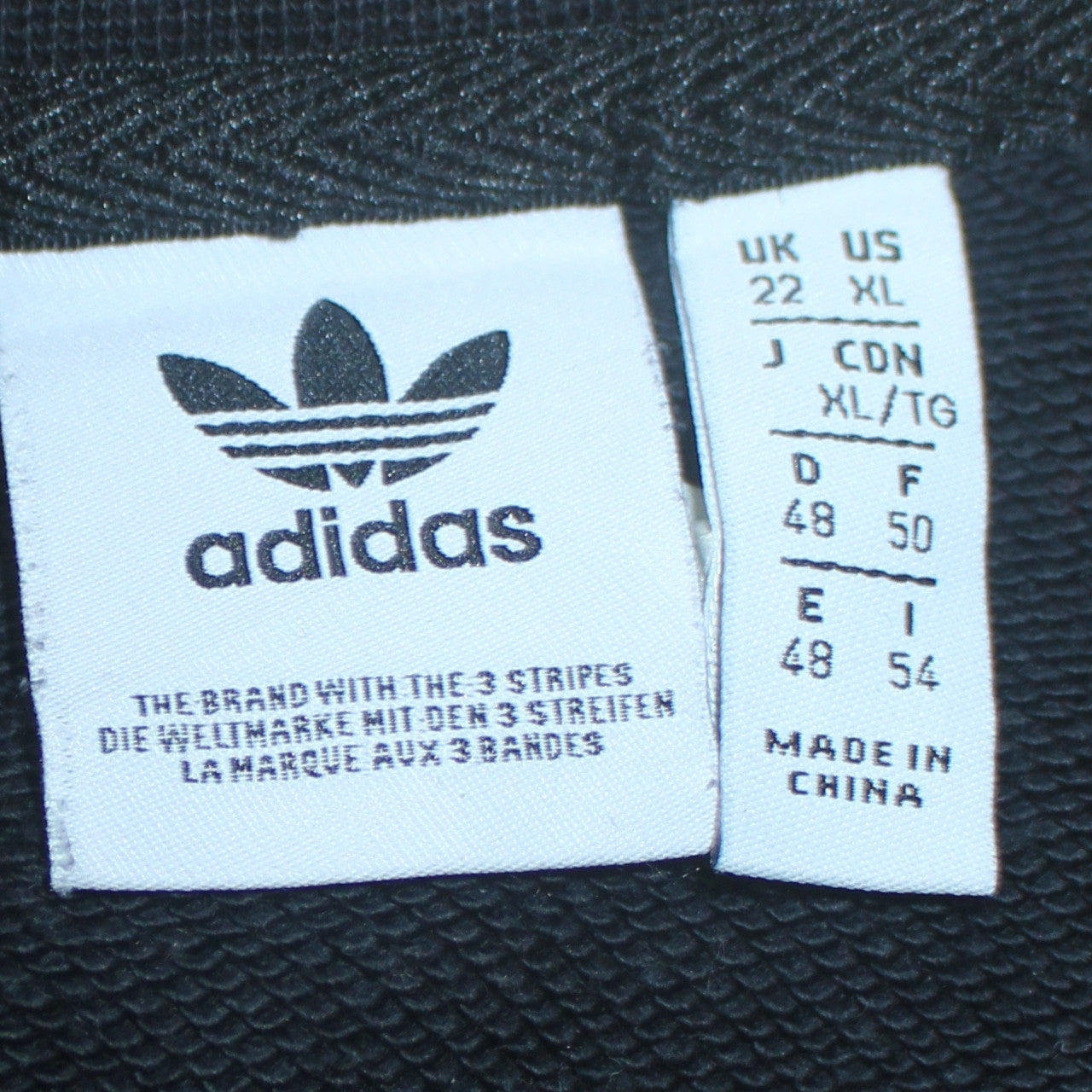 Adidas Womens Black XL Crew Neck Pullover Sweatshirt with Gold Logo
