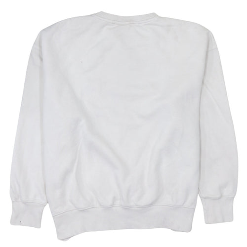 Nike Mens White Medium Pullover Crew Neck Graphic Sweatshirt