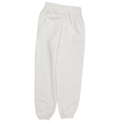Adidas Women's White Sweatpants Size 10 Tapered Fleece Joggers