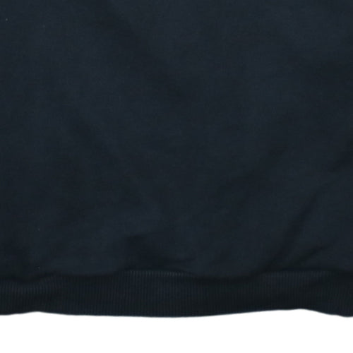 Adidas Women Black Crew Neck Pullover Sweatshirt Size 10 Logo Print