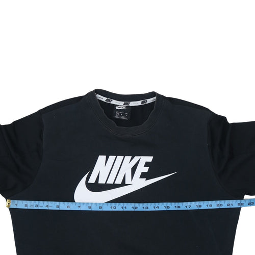 Nike Men's Black Medium Crew Neck Pullover Sweatshirt with Logo
