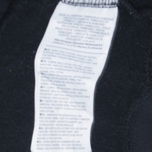 Nike Men's Black Medium Crew Neck Pullover Sweatshirt with Logo
