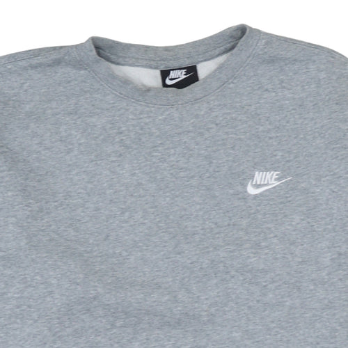 Nike Men's Grey Crew Neck Pullover Sweatshirt Size M