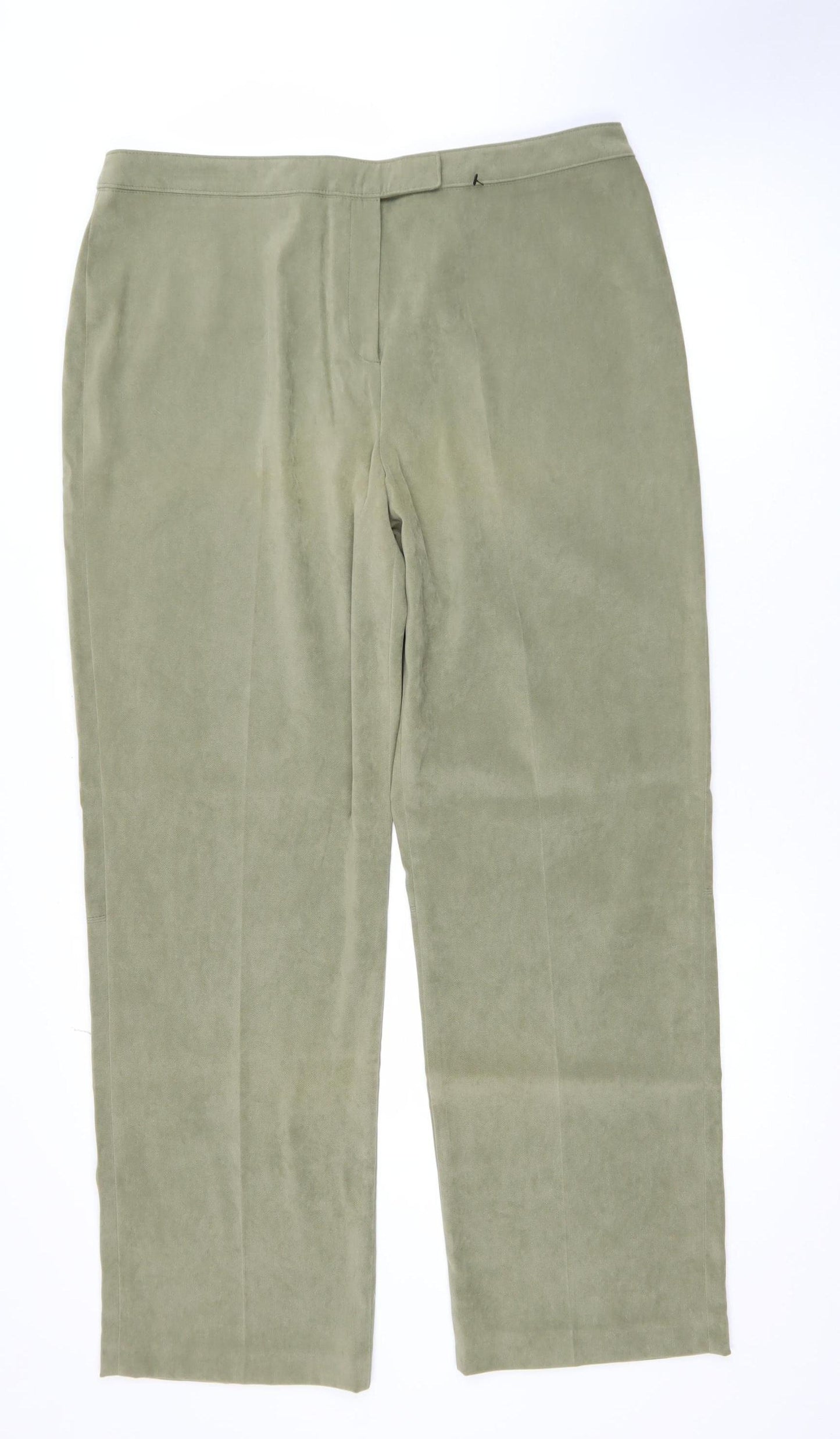 George Women’s Green Straight Leg Trousers Size 18 Polyester Blend