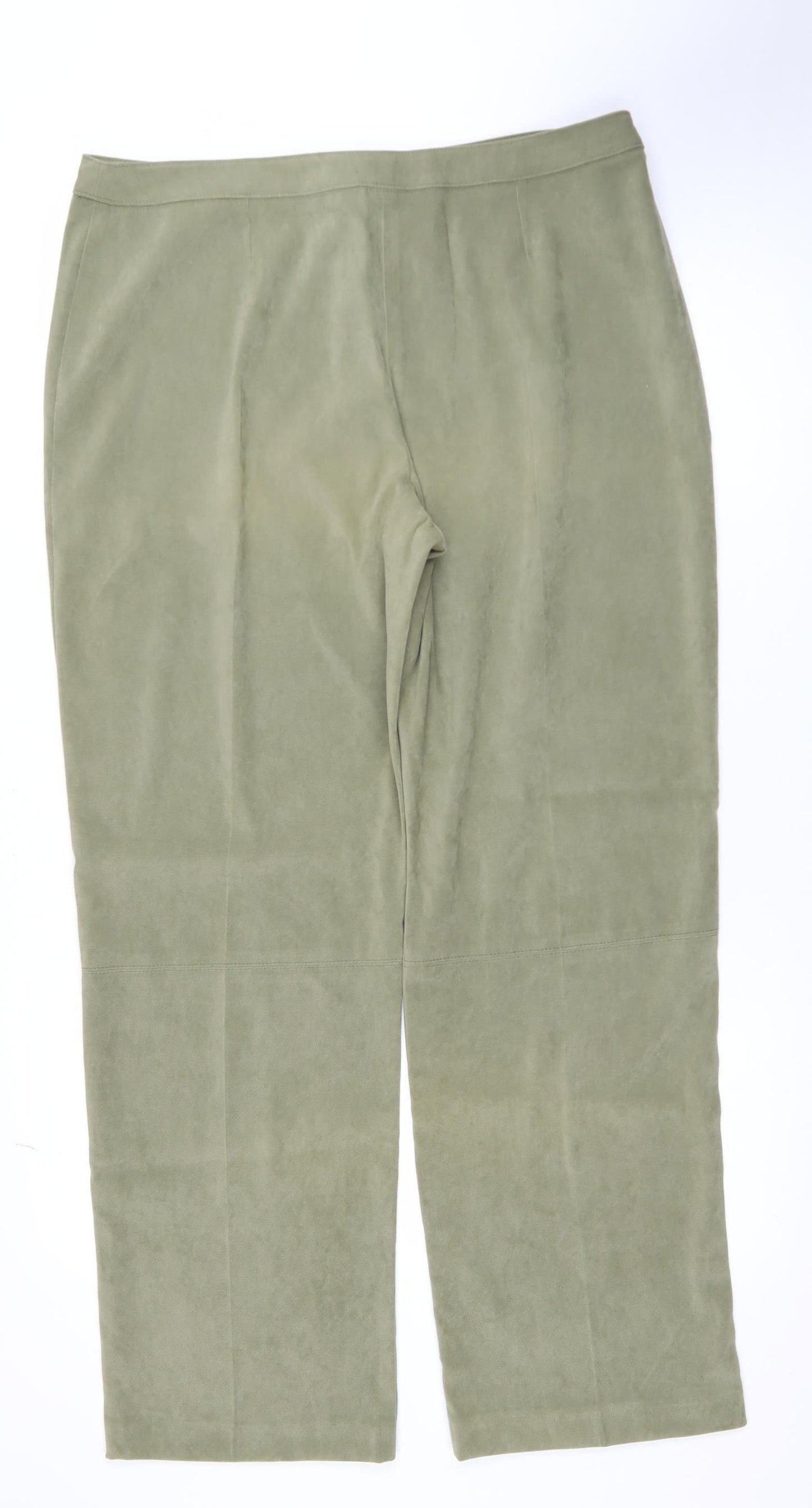 George Women’s Green Straight Leg Trousers Size 18 Polyester Blend