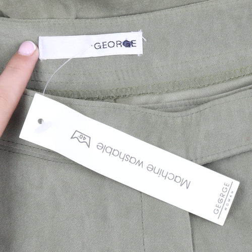George Women’s Green Straight Leg Trousers Size 18 Polyester Blend