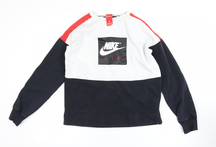 Nike Boys Black White Red XL 13-15 Years Colourblock Sweatshirt