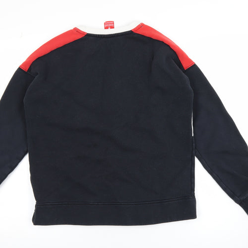Nike Boys Black White Red XL 13-15 Years Colourblock Sweatshirt