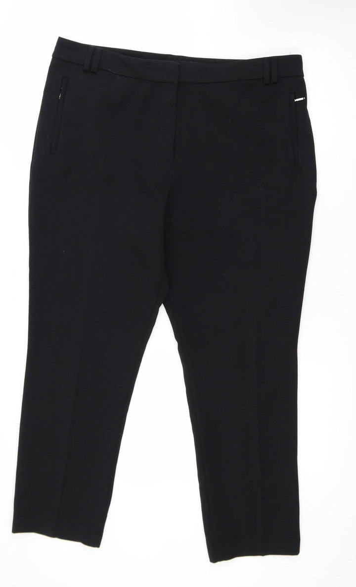 Marks and Spencer Women's Black Ankle Slim Trousers Size 16