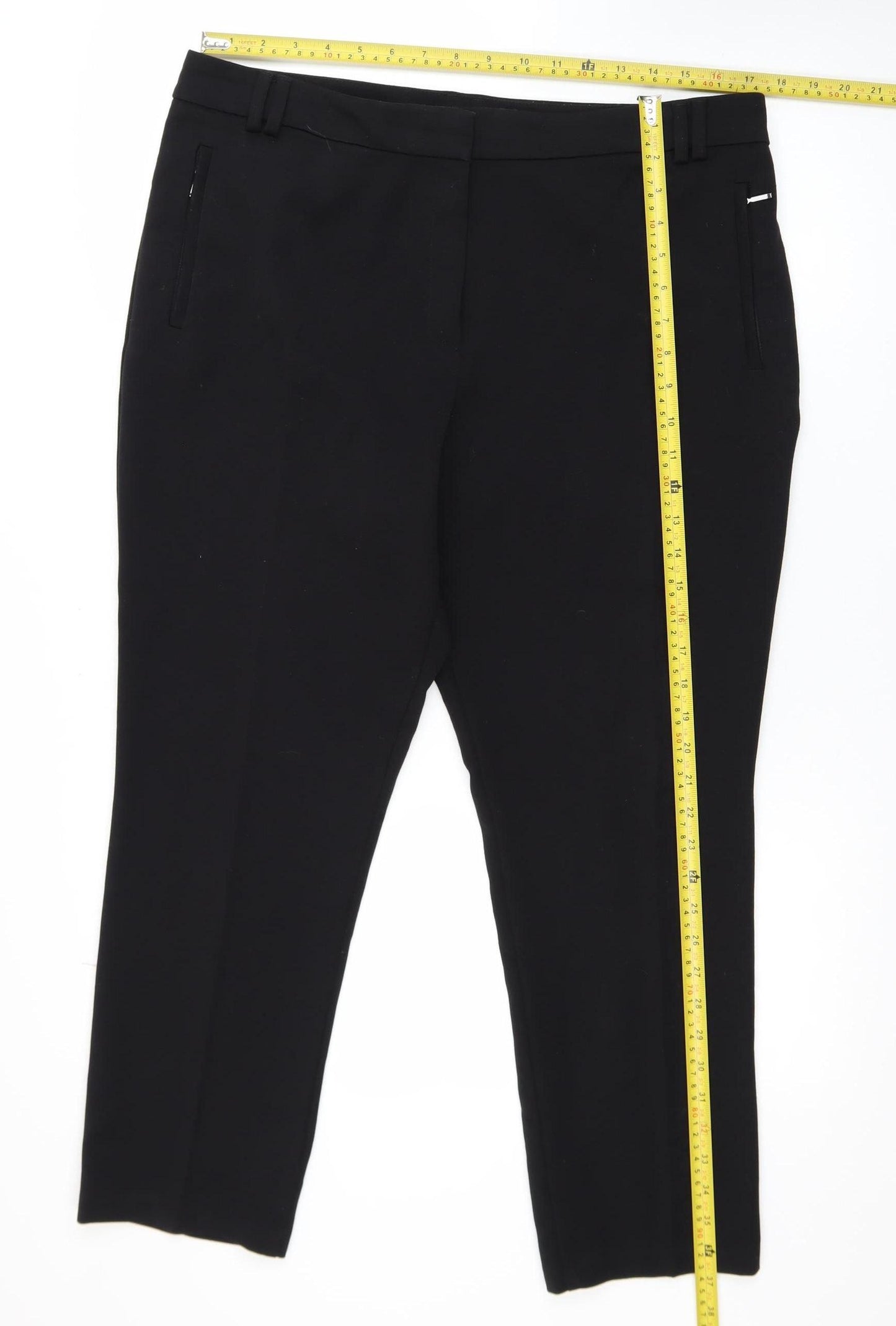 Marks and Spencer Women's Black Ankle Slim Trousers Size 16